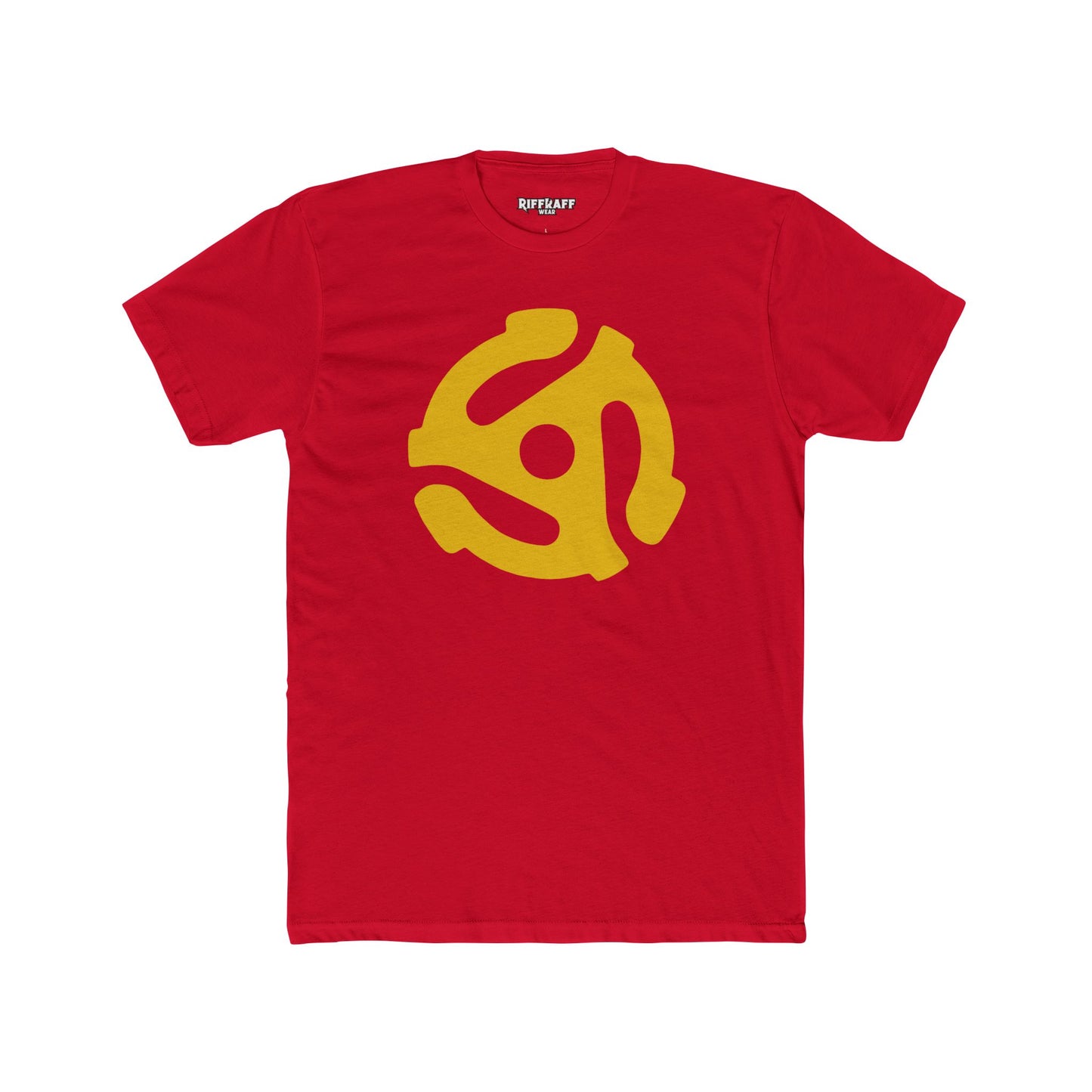 Retro Vinyl Record Unisex Cotton Crew Tee - Music Lover's Apparel - 45 Record Insert - Riff Raff Wear