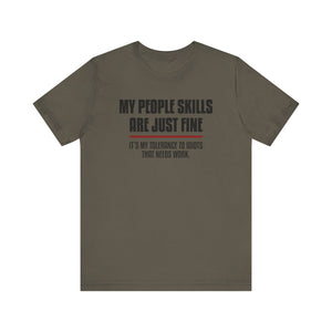 Dad Funny People Skills Unisex Jersey Short Sleeve Tee