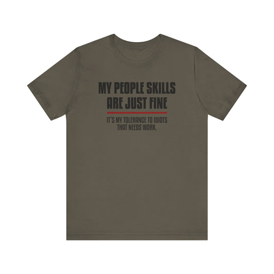 Dad Funny People Skills Unisex Jersey Short Sleeve Tee