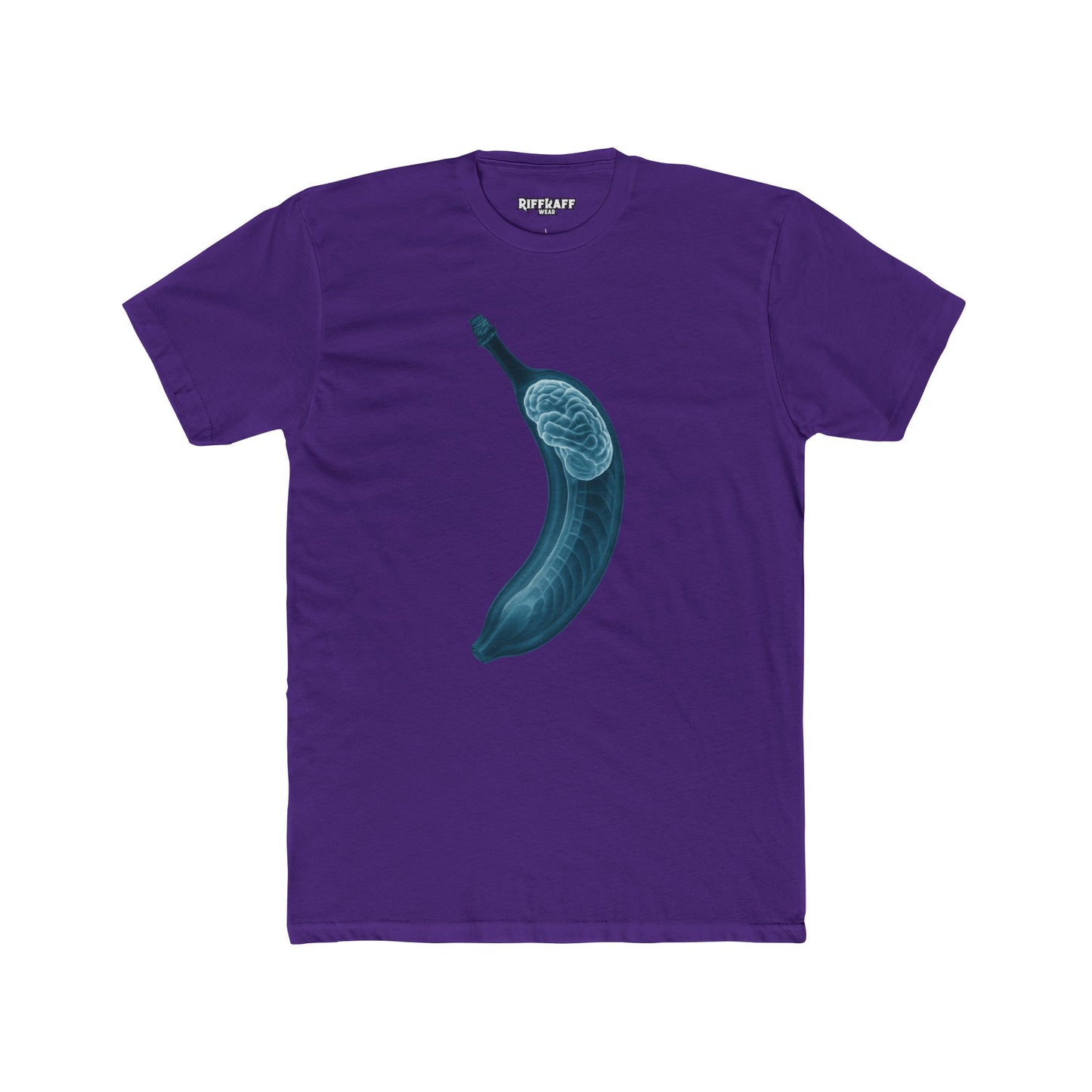 Funny Unisex Cotton Crew Tee - Brainy Banana Design - Riff Raff Wear
