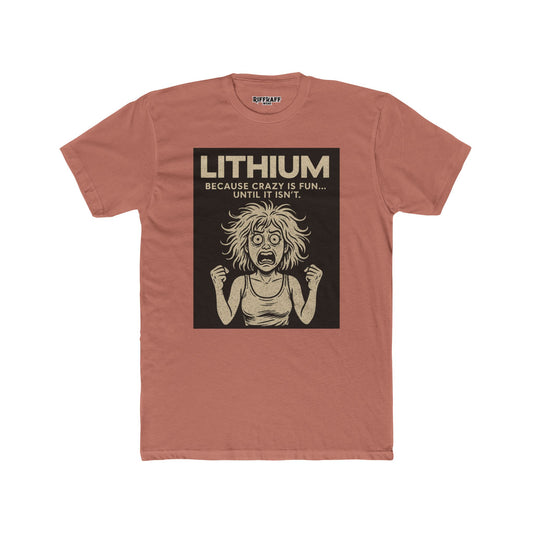 Lithium Unisex Cotton Crew Tee - Fun & Quirky Statement Shirt - OverRx - Riff Raff Wear