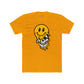 Trendy Graphic Tee: Melting Smile Skull Design - Unisex Cotton Crew Shirt, Casual Wear, Streetwear