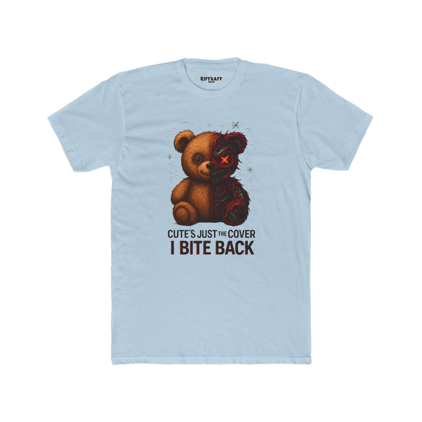 Funny Unisex Cotton Crew Tee - Cute But Dangerous "I Bite Back" Shirt - Riff Raff Wear