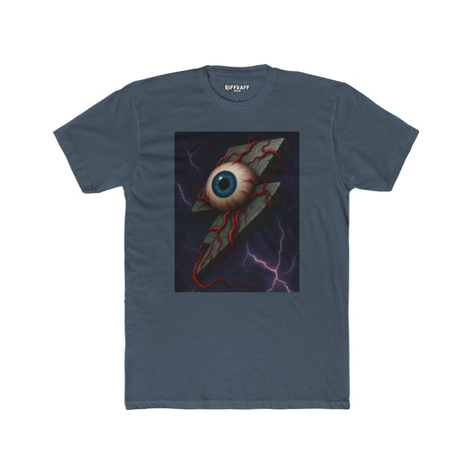 Unisex Cotton Crew Tee - Eye of Lightning Graphic Tee for Bold Style - Riff Raff Wear