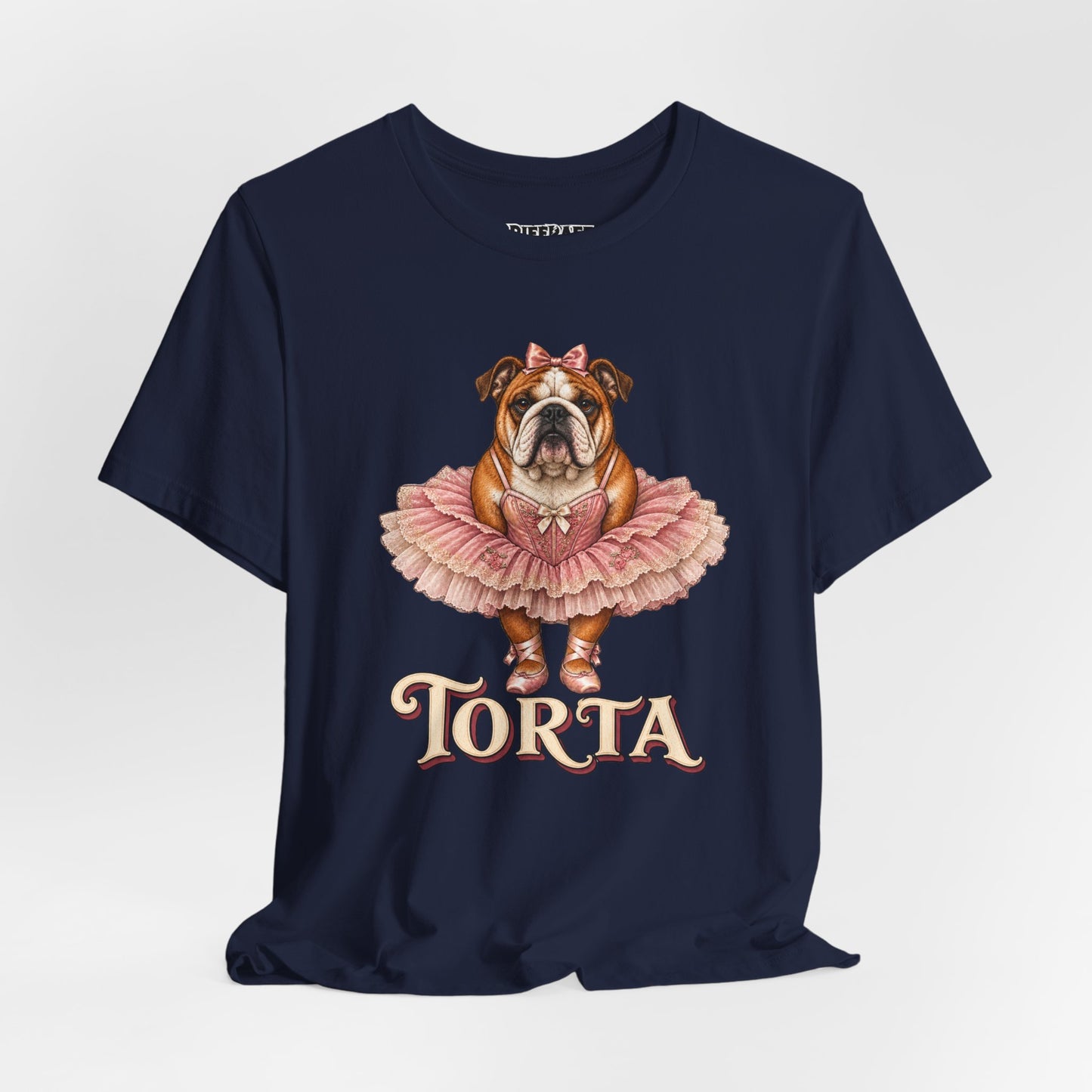 Bulldog Ballerina T-Shirt 'Torta' Cute Dog Graphic Tee