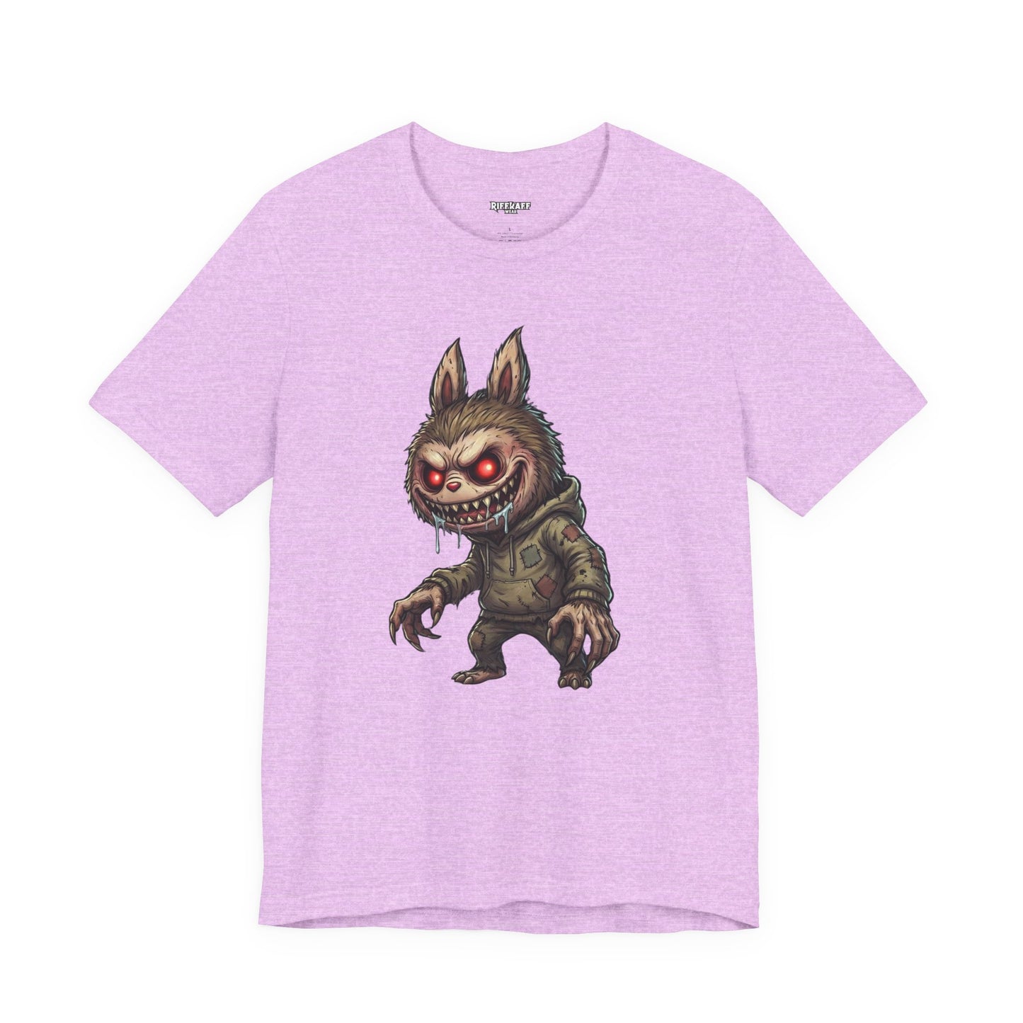 Graphic Tee — Creepy Bunny Monster Front with "F*** You and Your Lab***" Bold Back
