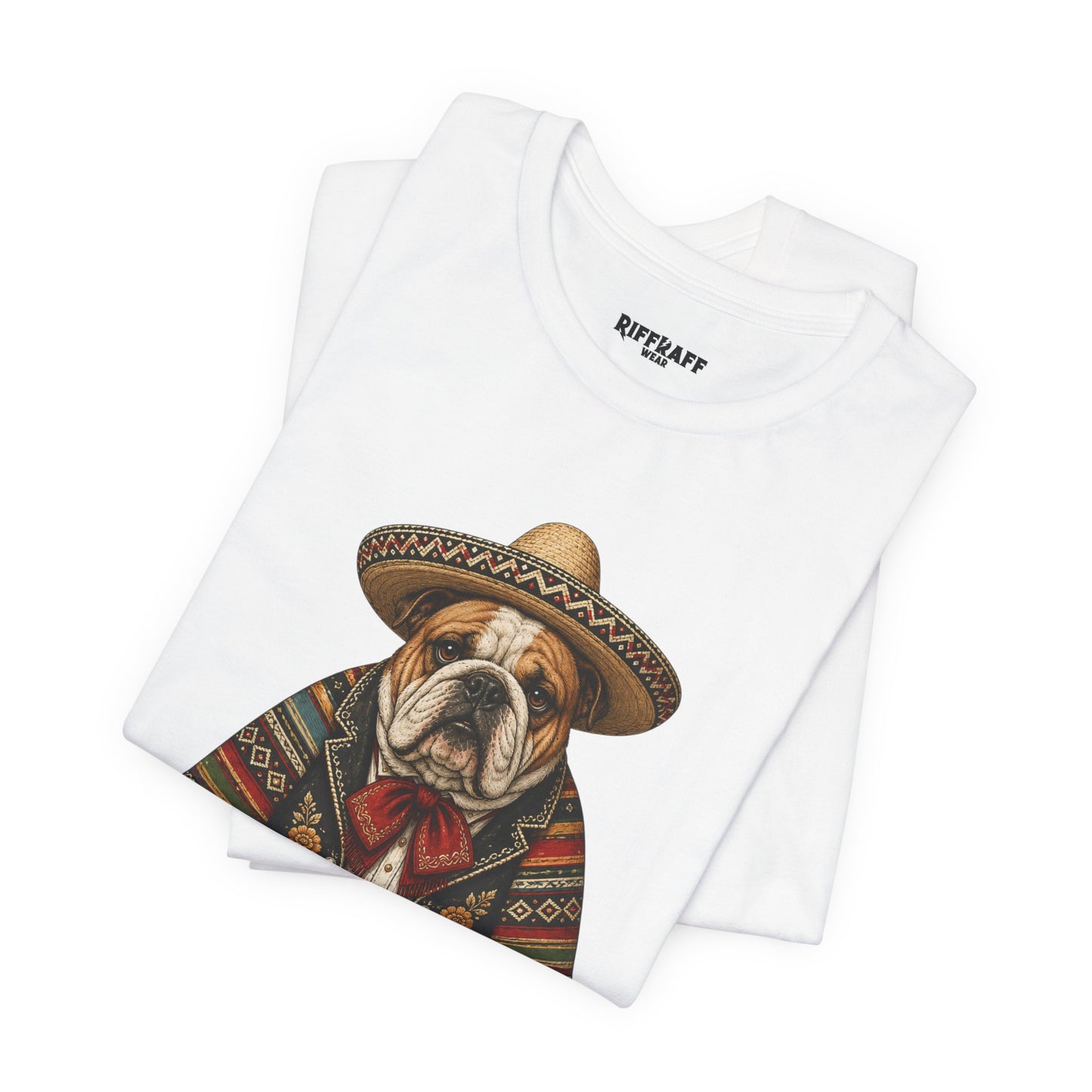 Bulldog in Sombrero T‑Shirt "Adios, Bitchachos!" Funny Mexican Fiesta Tee
