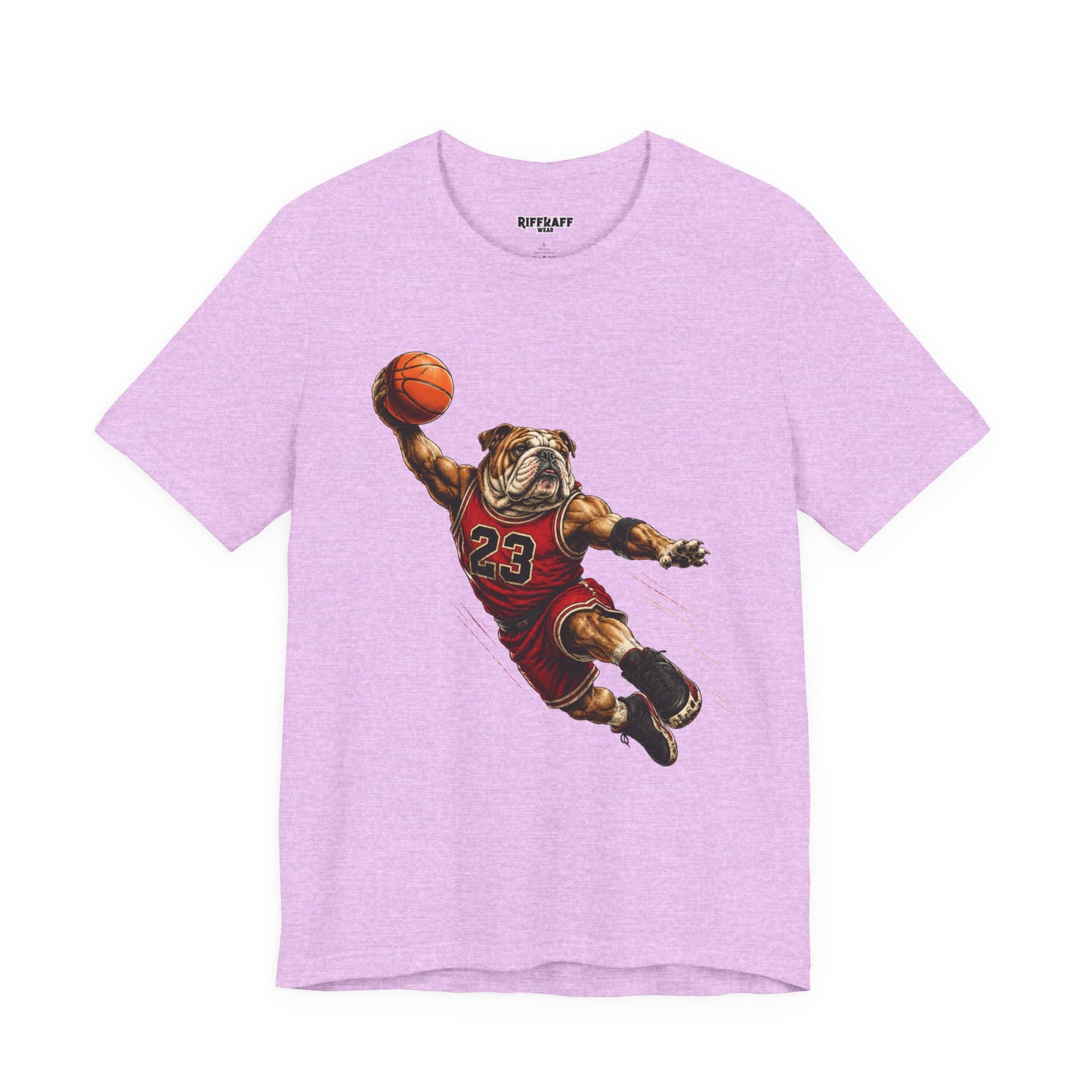 Bulldog Dunk Basketball T‑Shirt, Retro #23 Slam Dunk Graphic Tee