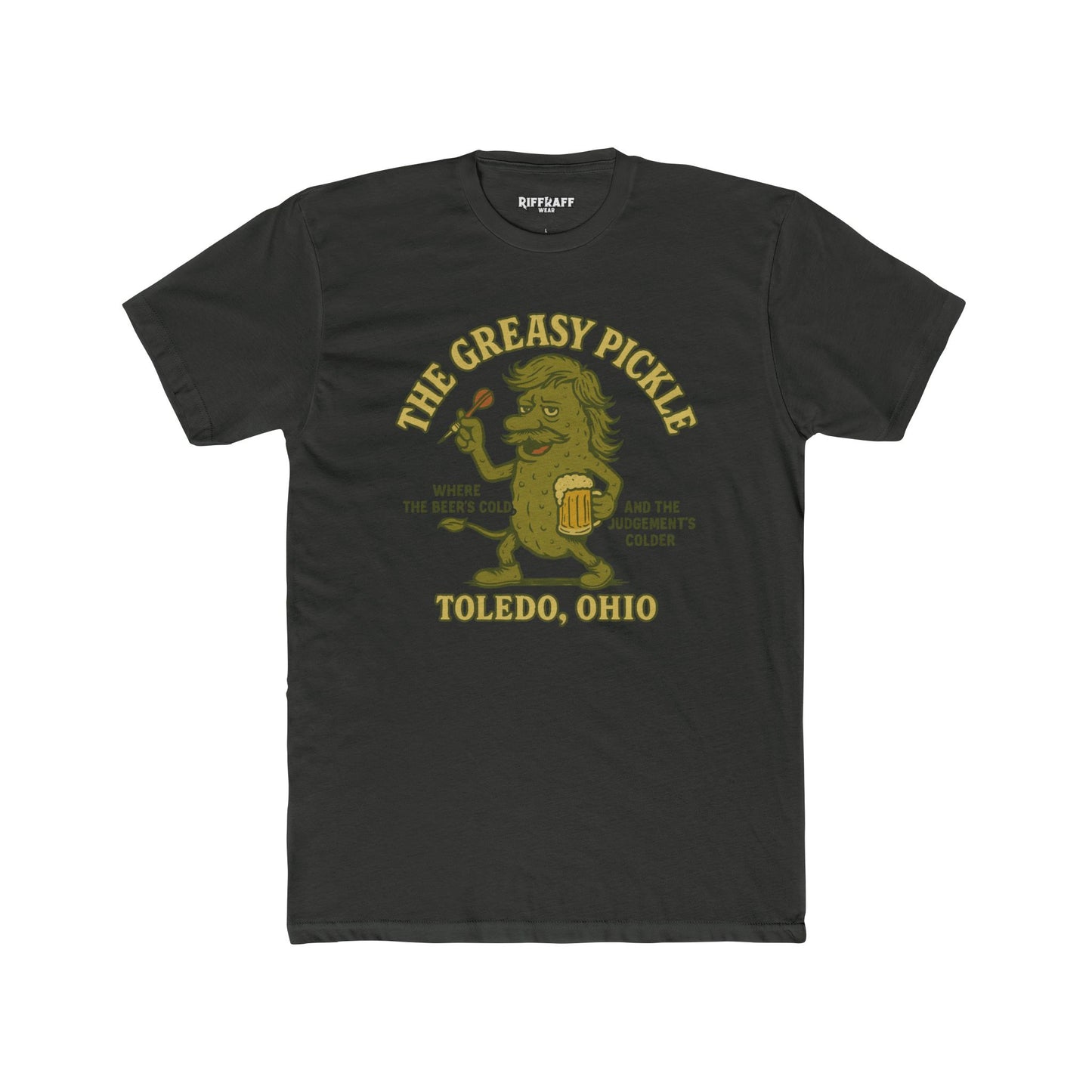 The Greasy Pickle Unisex Crew Tee for Beer Lovers in Toledo, Ohio - Riff Raff Wear