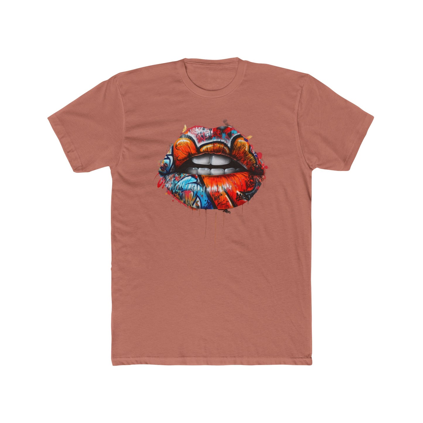 Streetwear - Graffiti Lips - Unisex Cotton Crew Tee - Riff Raff Wear