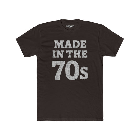 Vintage 70s Unisex Cotton Crew Tee - Retro Made in the 70s T-Shirt - Riff Raff Wear