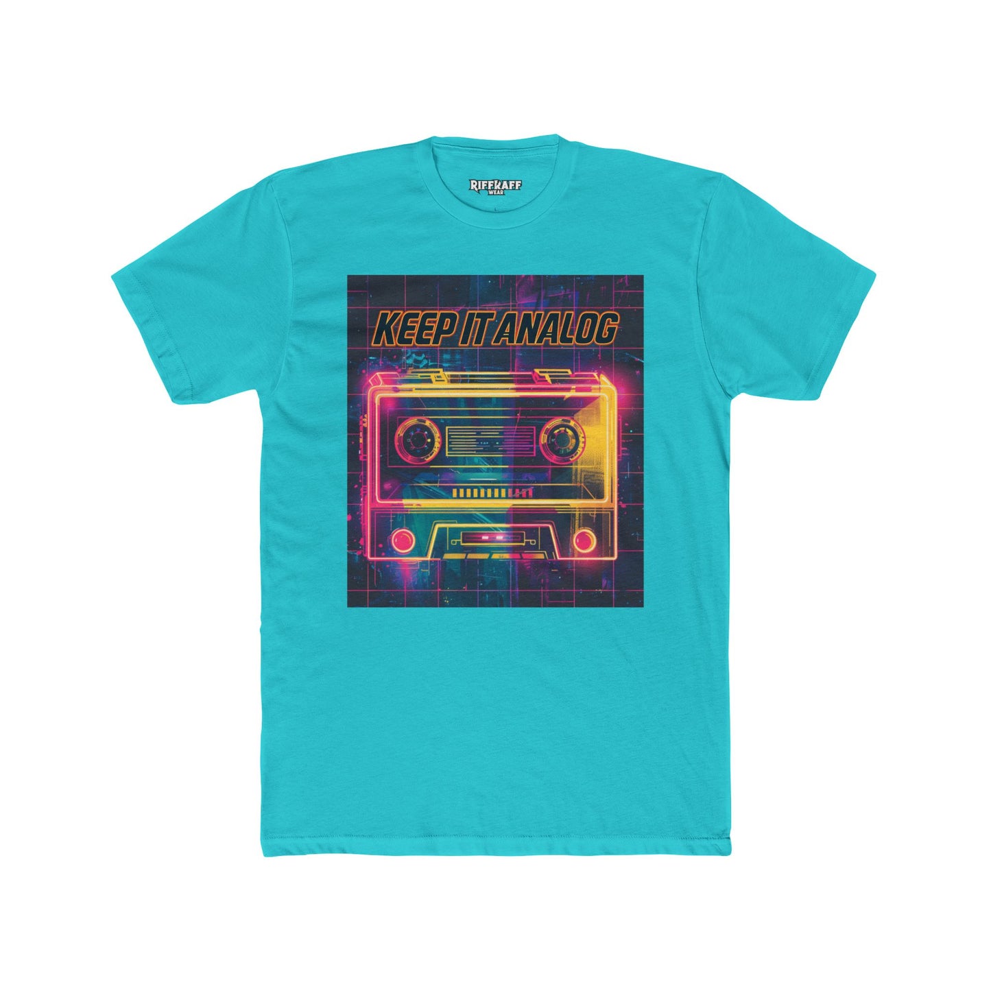 Retro 'Keep It Analog' Unisex Cotton Crew Tee - Vintage Vibe  - Riff Raff Wear