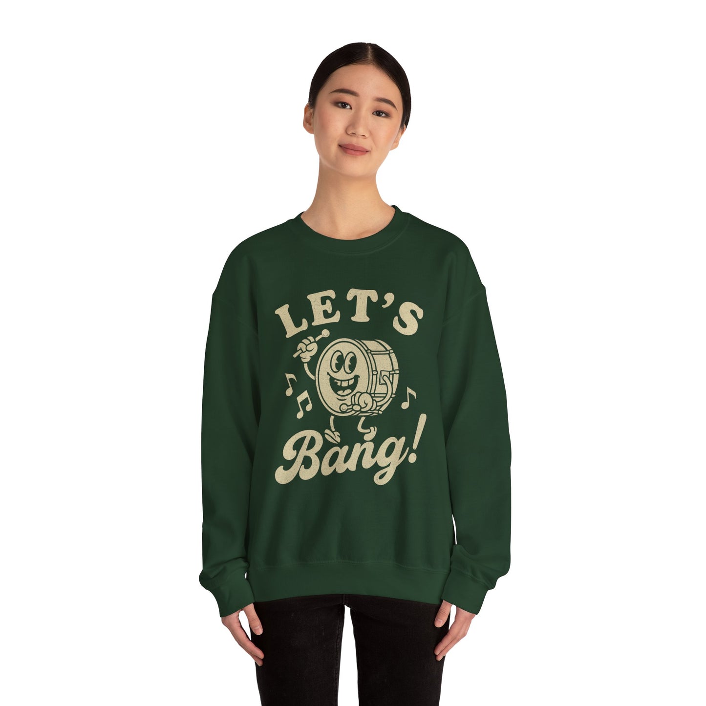 Let's Bang! Unisex Crewneck Sweatshirt - Fun & Comfy Apparel for Music Lovers - Riff Raff Wear