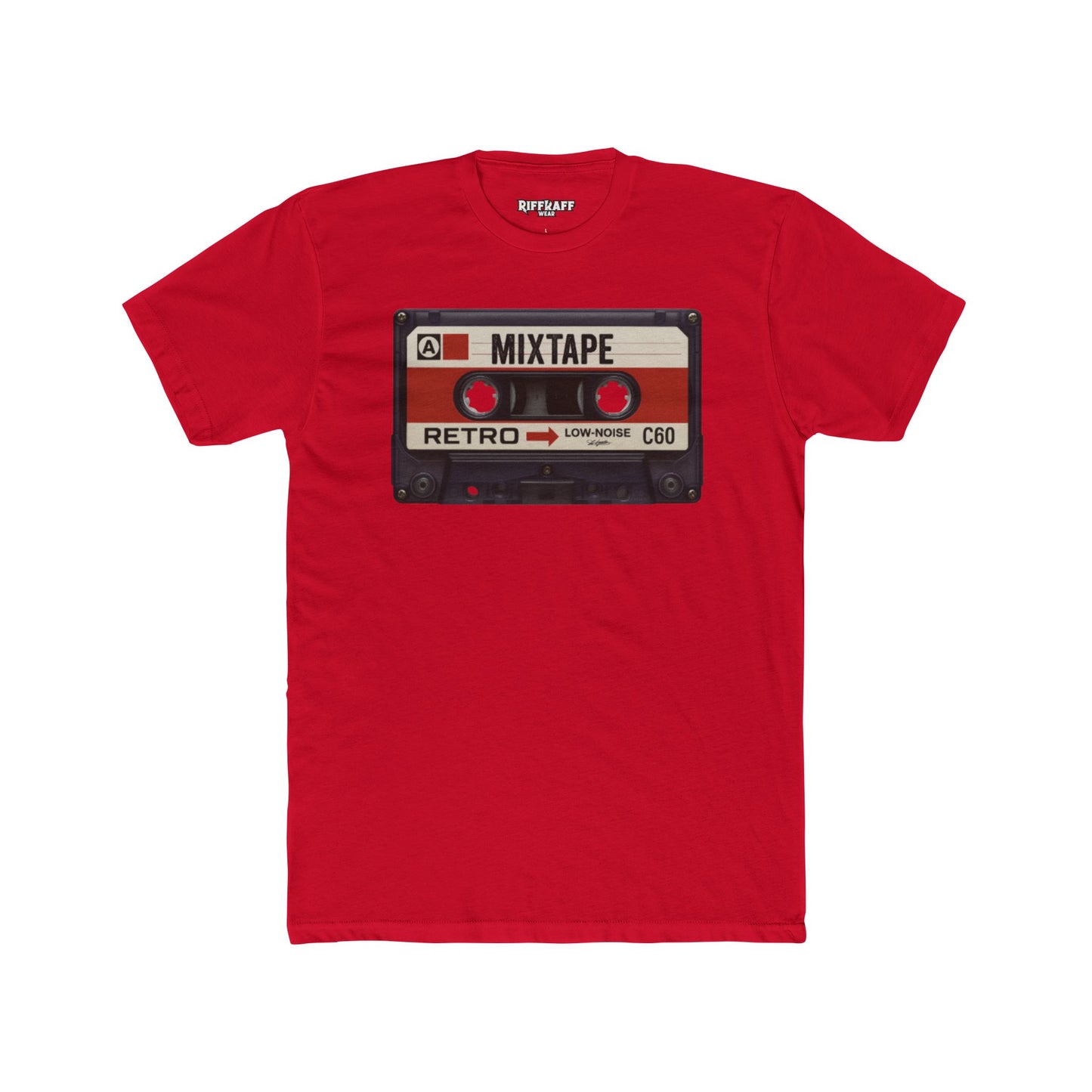 Retro Mixtape Unisex Cotton Crew Tee - Vintage Music Lovers Shirt - Riff Raff Wear