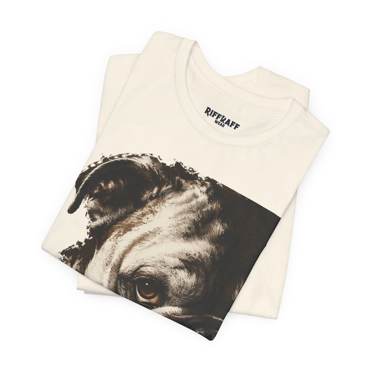 Bulldog Portrait T-Shirt Vintage Sepia Dog Graphic Tee