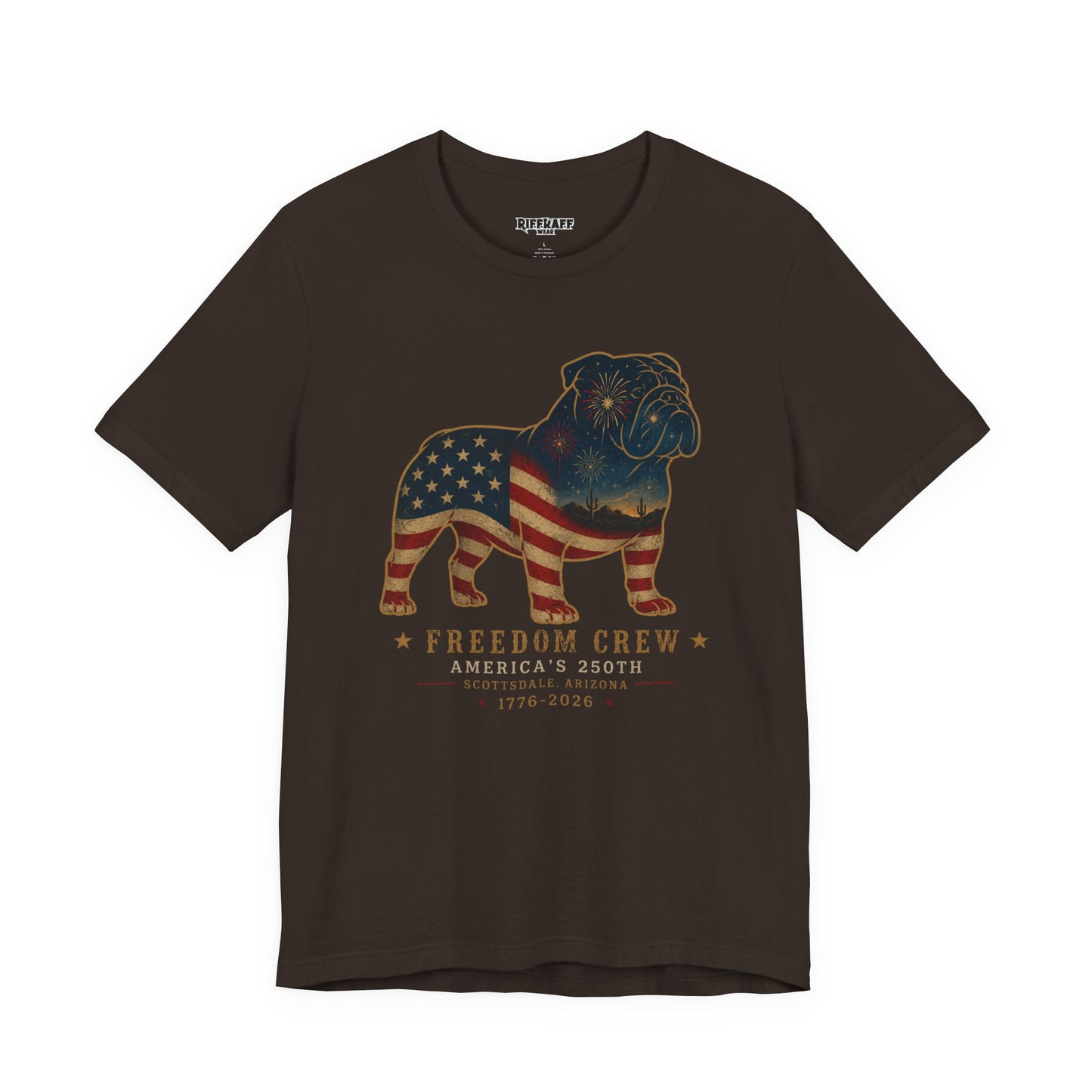 Freedom Crew English Bull Dog T-Shirt – Patriotic Bulldog Flag Tee