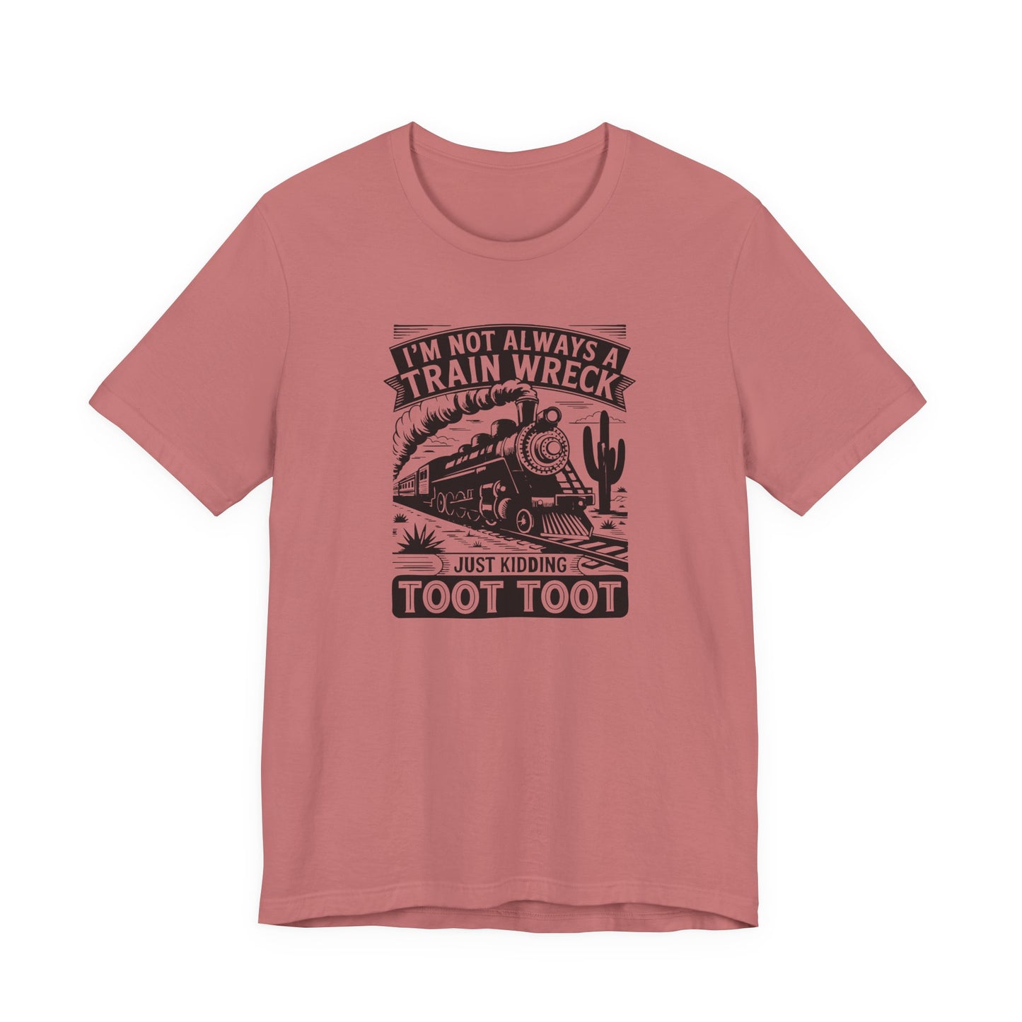 Funny Train Wreck Unisex Tee, Humorous Gift, Casual Wear, Graphic Tee, Birthday Gift, Train Lover Shirt - Riff Raff Wear