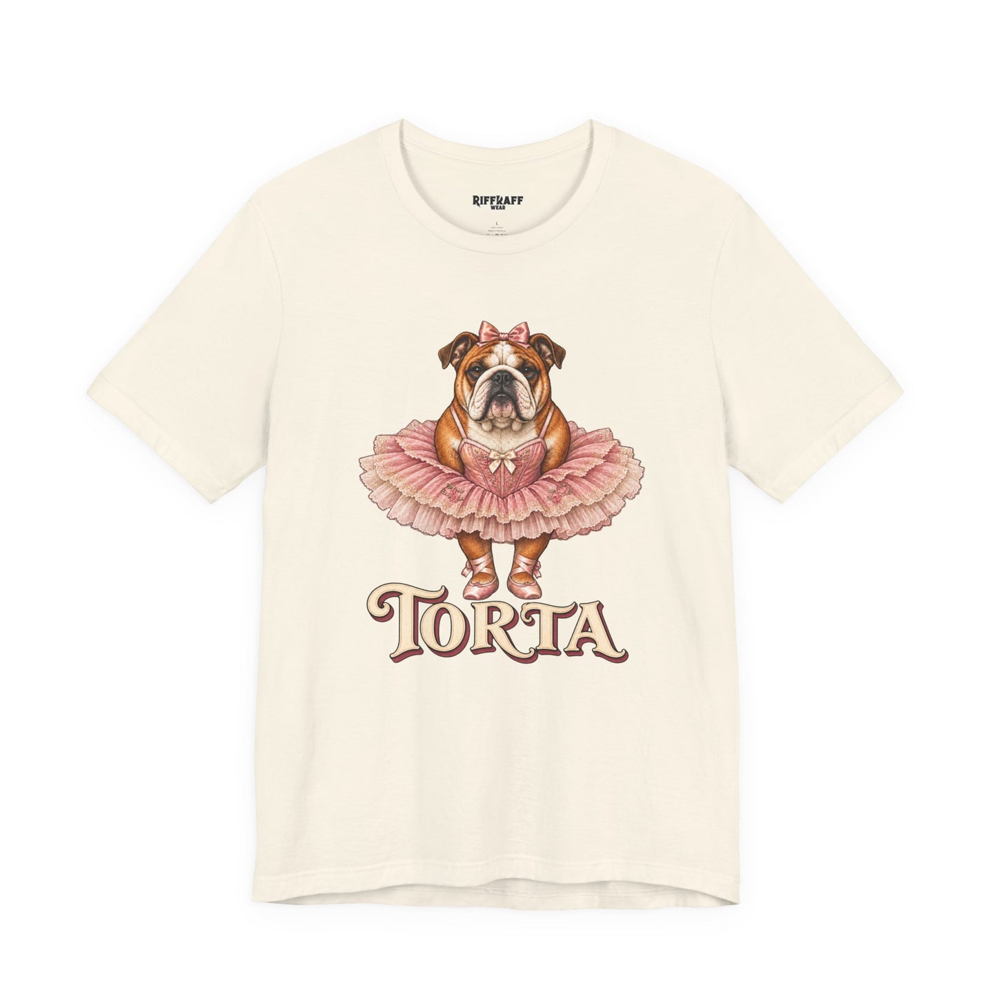 Bulldog Ballerina T-Shirt 'Torta' Cute Dog Graphic Tee