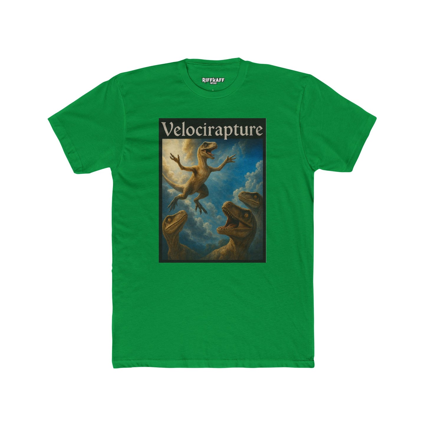 VelocirapTee - Unisex Cotton Crew Tee with Dinosaur Design, Graphic T-shirt, Casual Wear, Gift for Dino Lovers, Funny Shirt