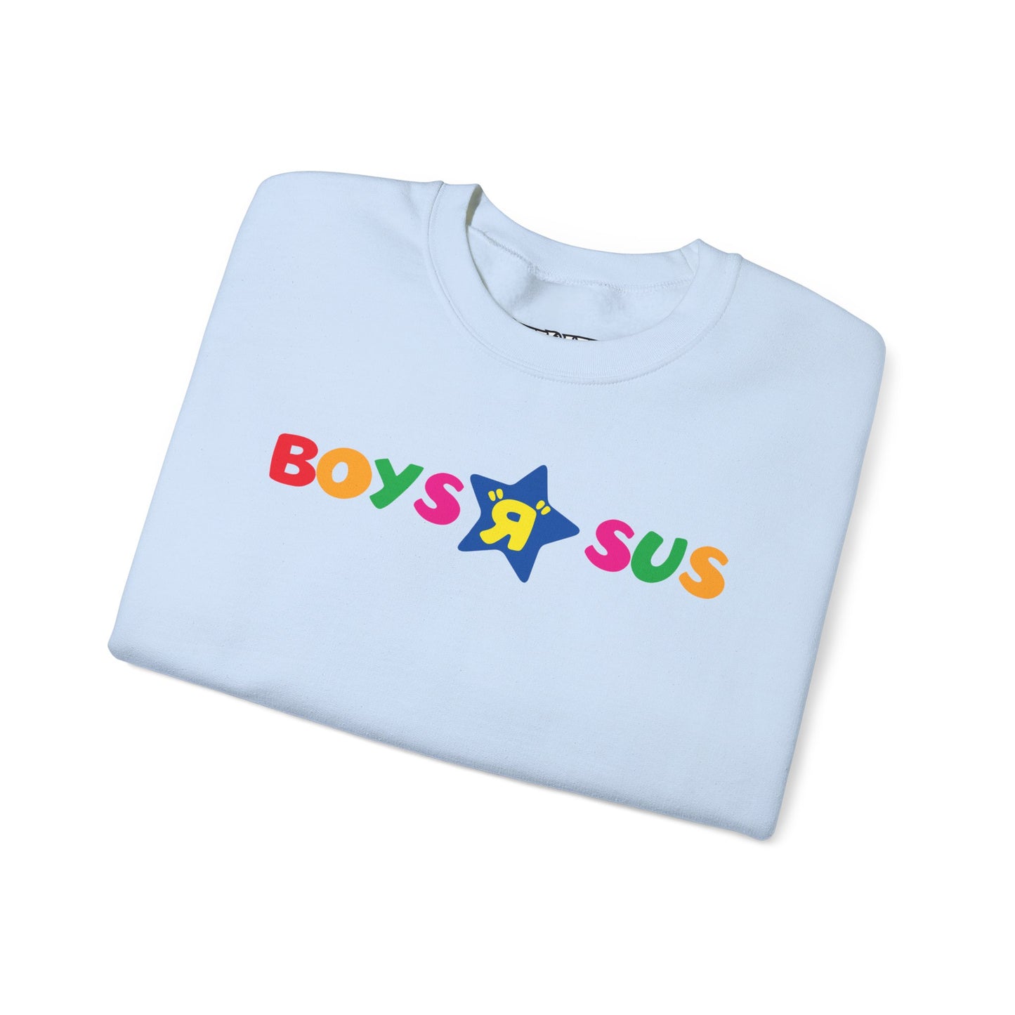 Parody Logo Series - Boys R Sus Unisex Heavy Blend Crewneck Sweatshirt - Fun and Comfortable - Riff Raff Wear