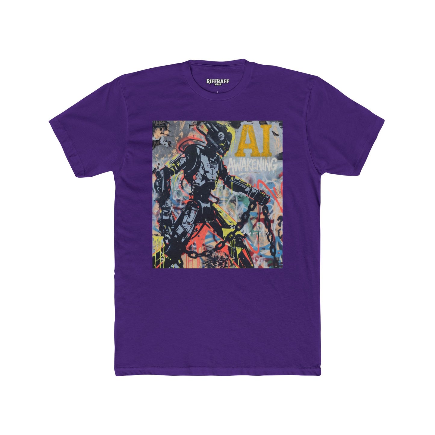 AI Awakening Graphic Unisex Cotton Crew Tee - Riff Raff Wear