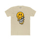 Trendy Graphic Tee: Melting Smile Skull Design - Unisex Cotton Crew Shirt, Casual Wear, Streetwear