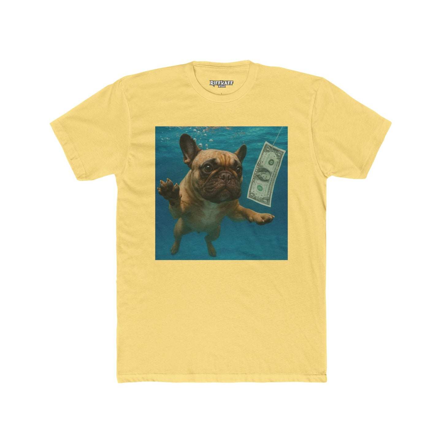 Funny Dog in Water Unisex Cotton Crew Tee - Riff  Raff Wear