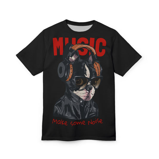 PetNique - Cool Music Dog Unisex Tee - Make Some Noise Graphic Shirt - Riff Raff Wear