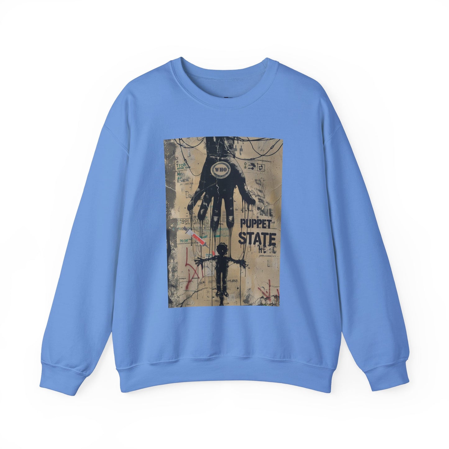 Artistic Puppet State Sweatshirt - Unisex Crewneck for Creative Souls - Riff Raff Wear