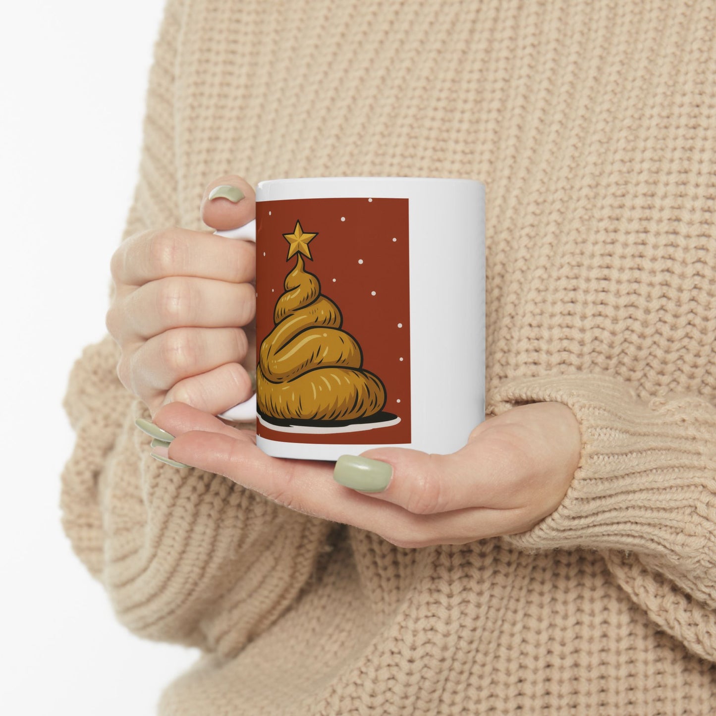 Cozy Cat Ceramic Mug, Cat Lover Gift, Cute Coffee Cup, Holiday Mug, Unique Tea Mug, Cat-Themed Kitchenware - Riff Raff Wear