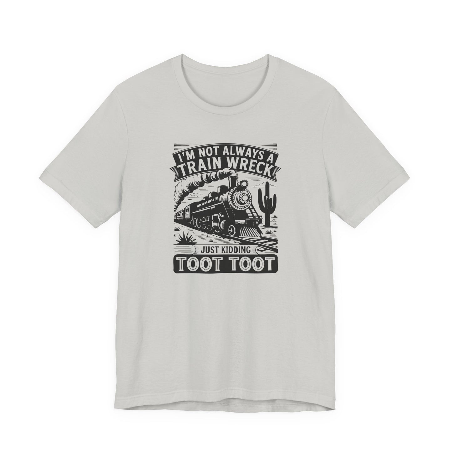 Funny Train Wreck Unisex Tee, Humorous Gift, Casual Wear, Graphic Tee, Birthday Gift, Train Lover Shirt - Riff Raff Wear