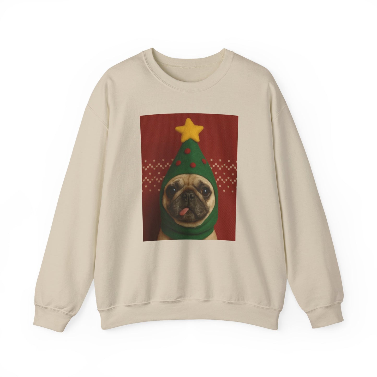 Christmas Pug Sweatshirt, Unisex Crewneck, Cute Holiday Sweater, Dog Lover Gift, Cozy Winter Wear, Fun Christmas Apparel - Riff Raff Wear
