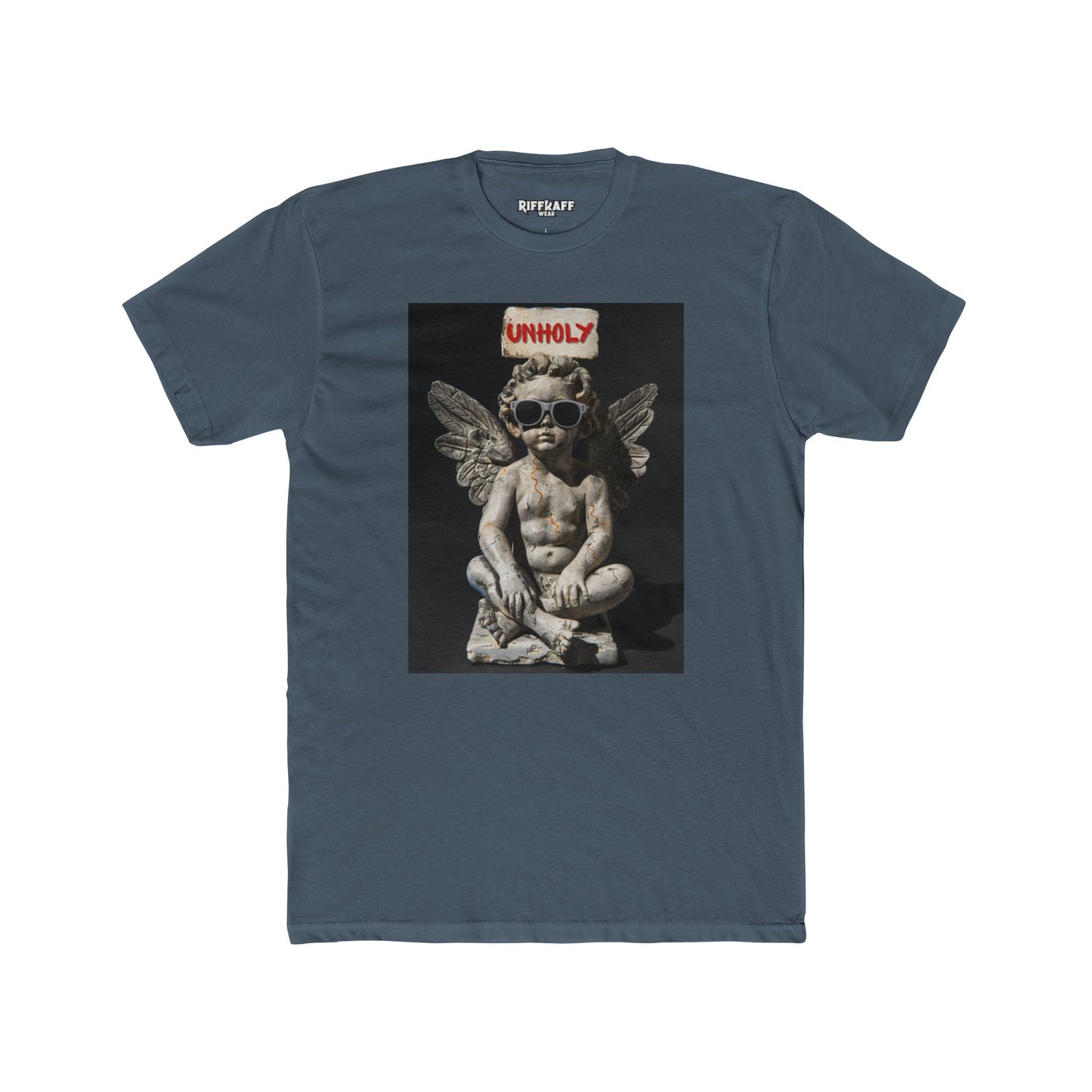 Unisex Cotton Crew Tee - Unholy Angel Graphic Tee for Bold Souls _Riff Raff Wear