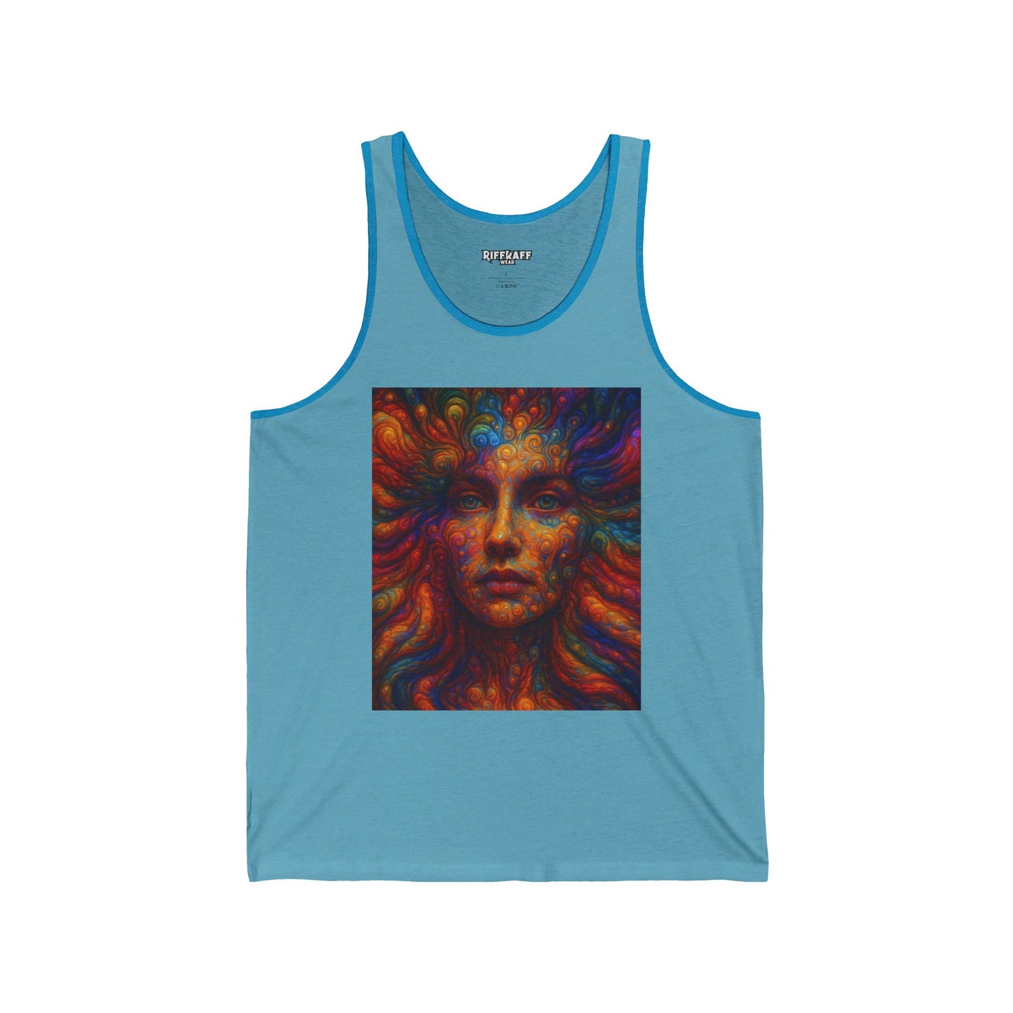 Colorful Artistic Unisex Jersey Tank - Vibrant Design for Creative Souls - Riff Raff Wear