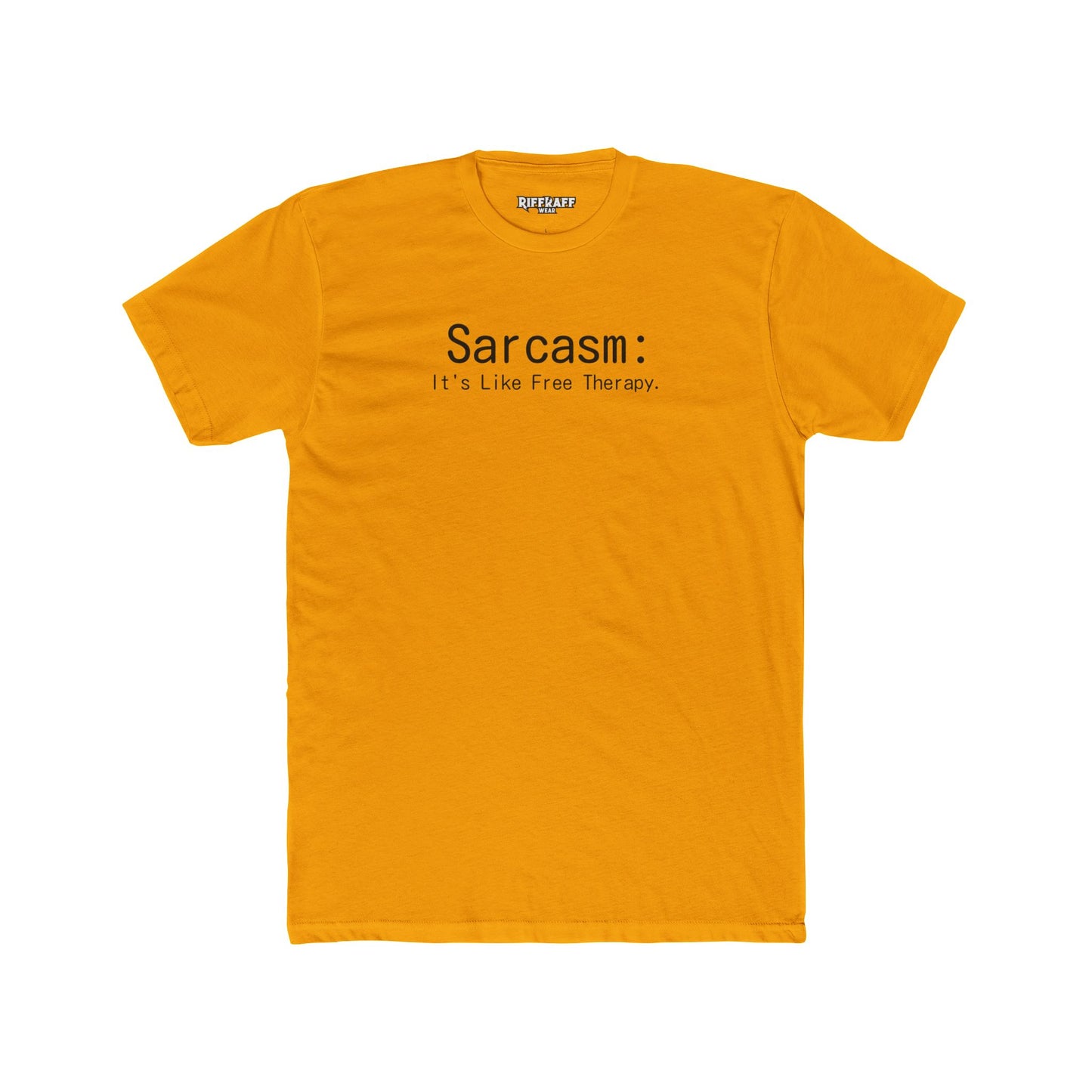 Sarcasm Is Therapy Unisex Cotton Crew Tee - Casual Humor T-Shirt - Riff Raff Wear