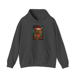 Pug Pizza Party Hoodie - Fun Sweatshirt for Pet Lovers, Holiday Apparel, Christmas Gift, Cozy Gift for Him and Her - Riff Raff Wear