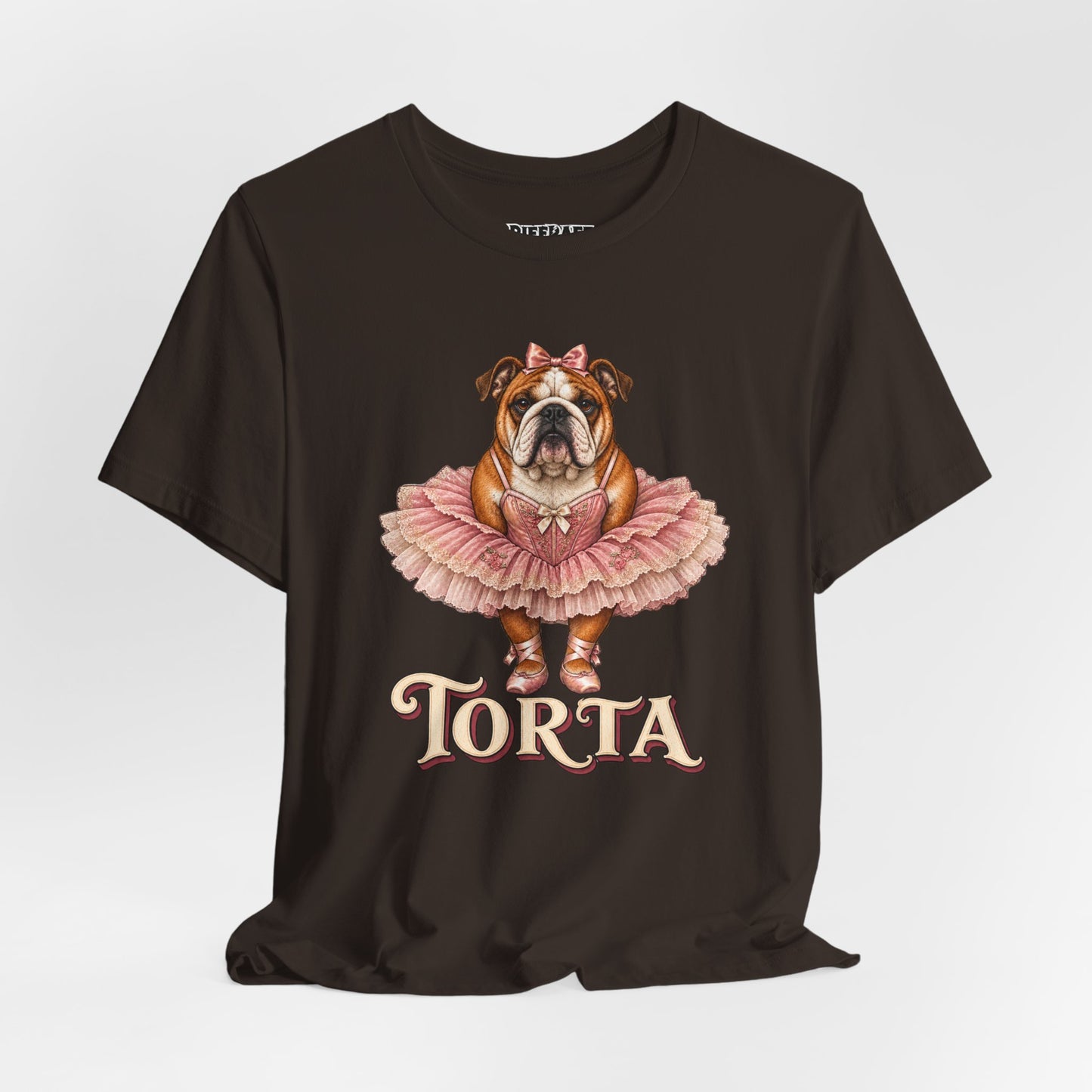 Bulldog Ballerina T-Shirt 'Torta' Cute Dog Graphic Tee