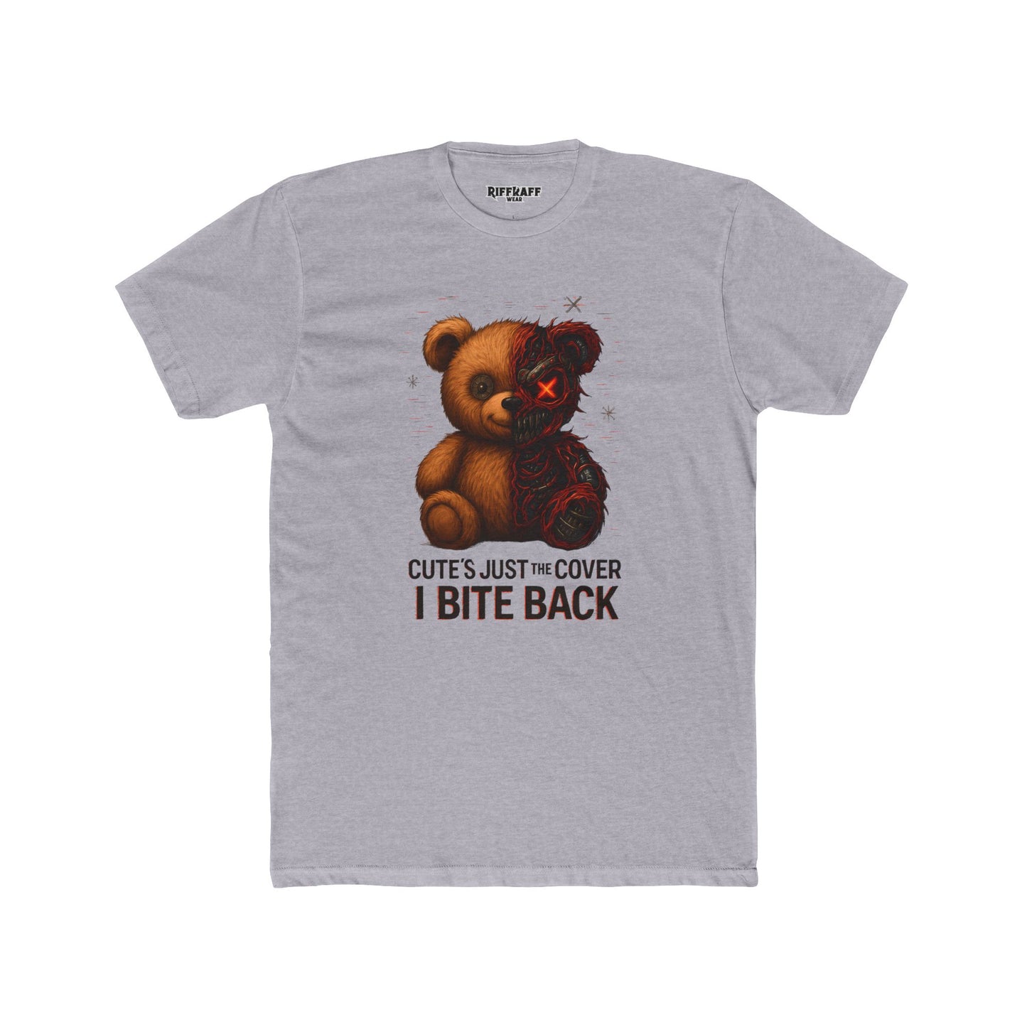 Funny Unisex Cotton Crew Tee - Cute But Dangerous "I Bite Back" Shirt - Riff Raff Wear
