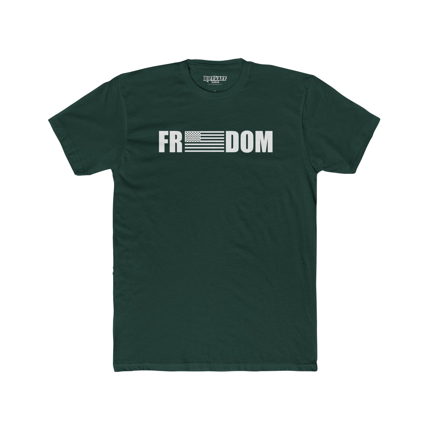 Riff Raff Wear Freedom White Men's Cotton Crew Tee