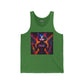 Cosmic Cat Unisex Jersey Tank - Vibrant Funky Graphic Tee - Riff Raff Wear