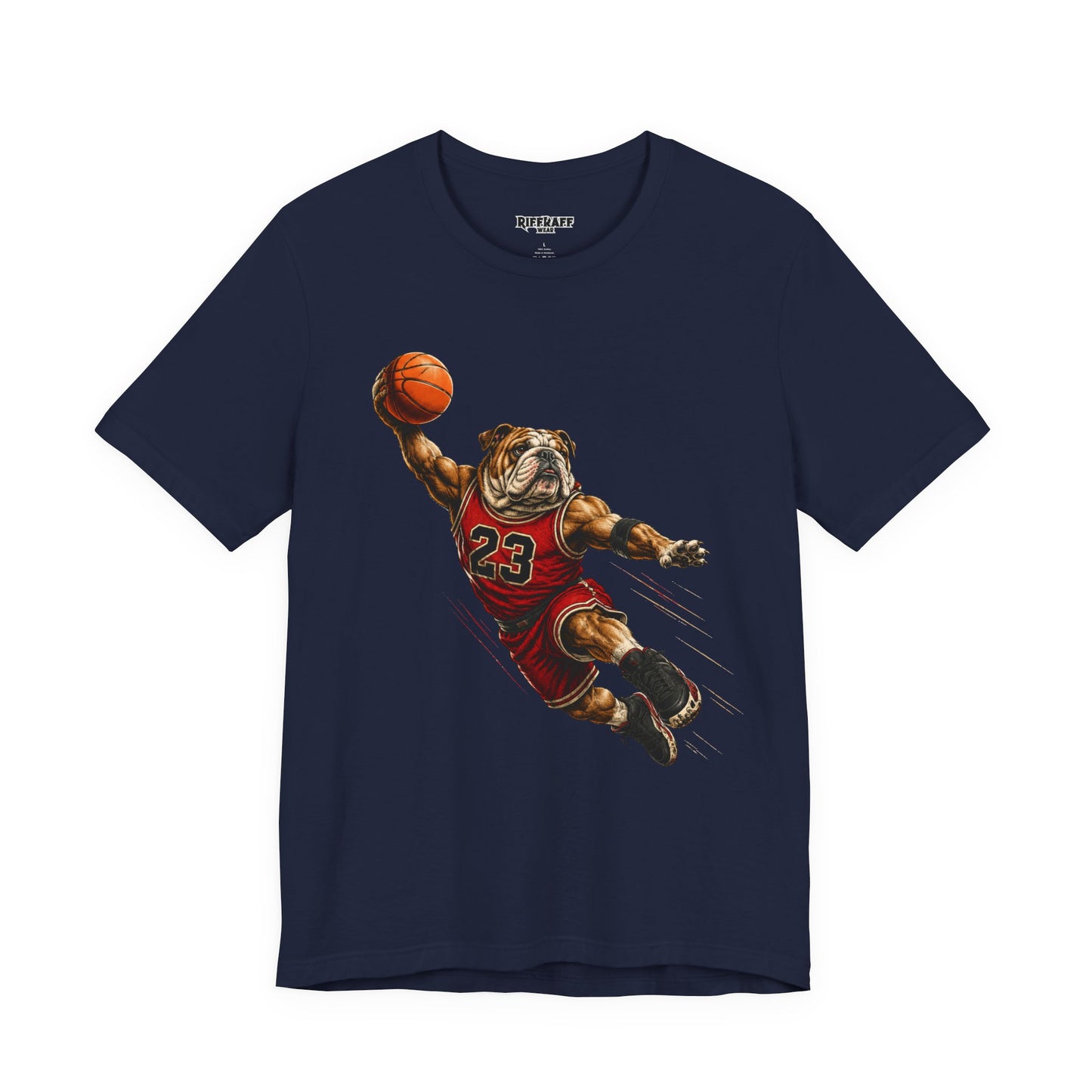 Bulldog Dunk Basketball T‑Shirt, Retro #23 Slam Dunk Graphic Tee