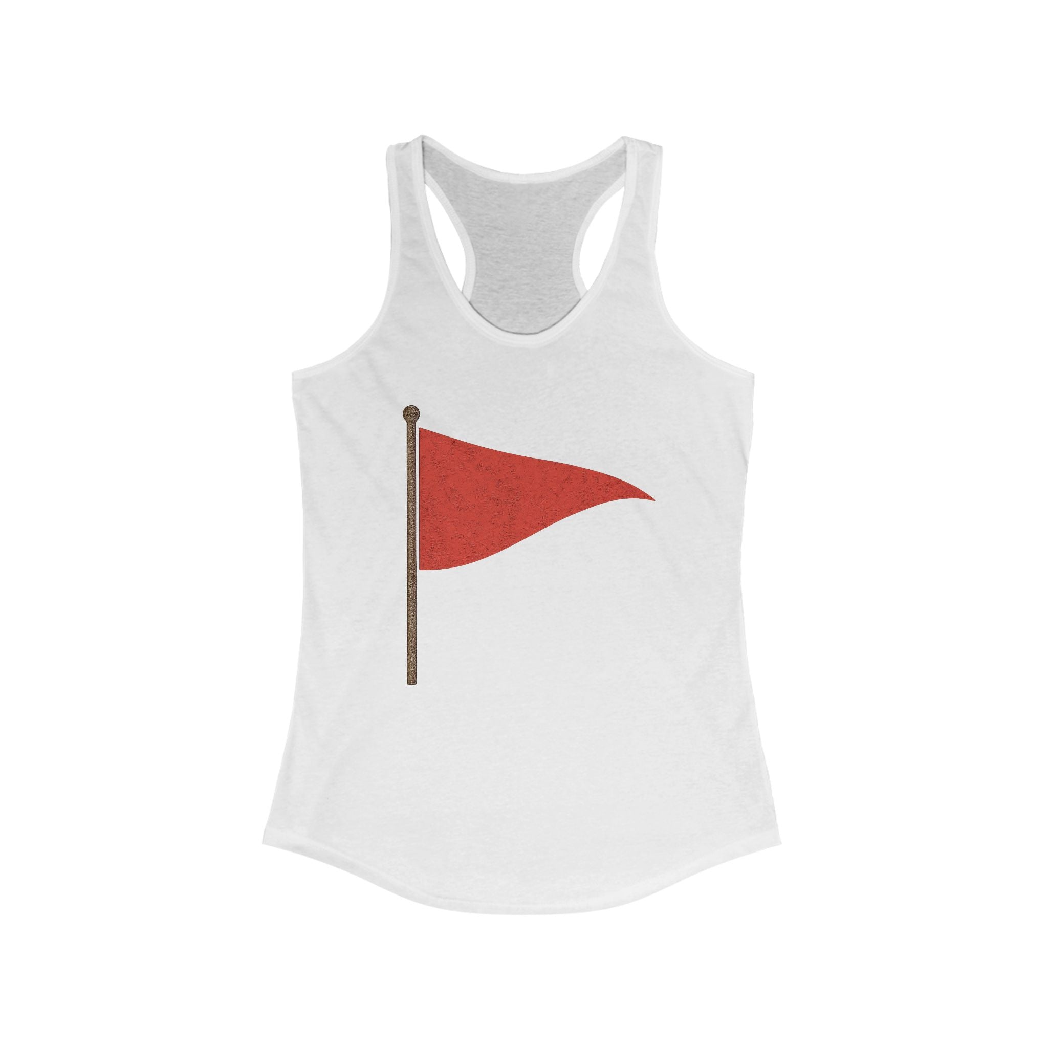 Red Flag Racerback Tank Top for Women - Casual Summer Top - Riff Raff Wear