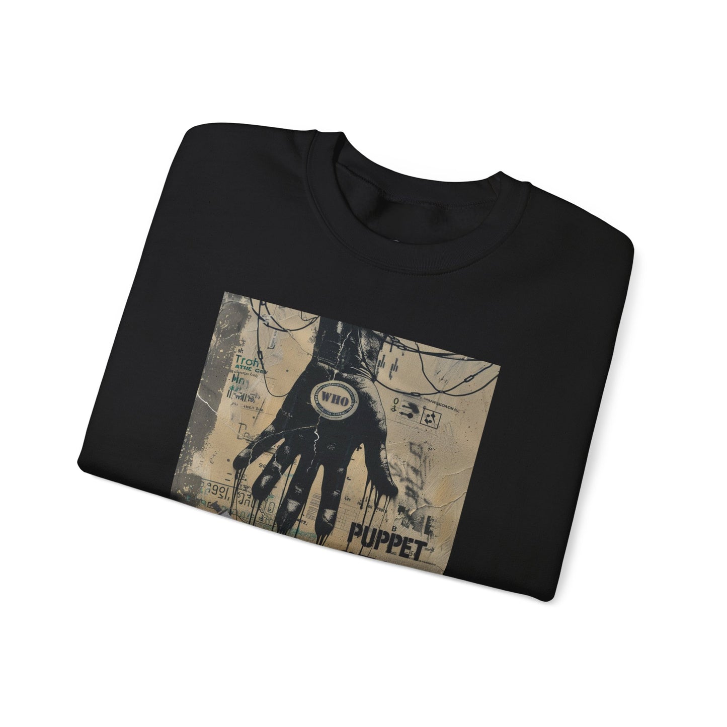 Artistic Puppet State Sweatshirt - Unisex Crewneck for Creative Souls - Riff Raff Wear