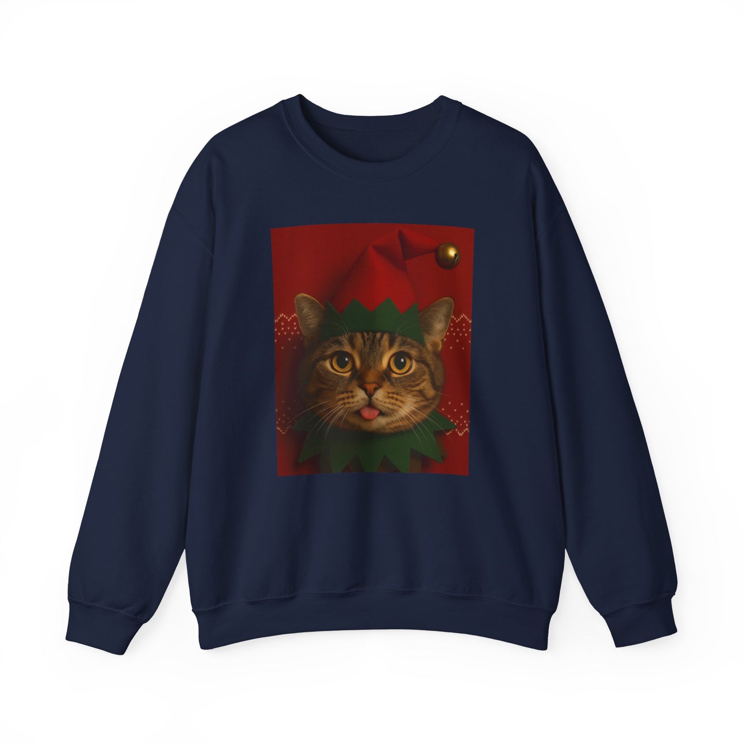 Cute Cat Christmas Sweatshirt, Holiday Sweater, Unisex Crewneck, Gift for Cat Lovers, Festive Apparel, Cozy Winter Wear - Riff Raff Wear