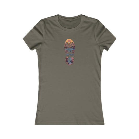 Off Trail Boot Print Women's Favorite Tee