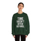 Unisex Crewneck Sweatshirt - "Time Doesn't Refund" - REBEL REPUBLIC - Riff Raff Wear