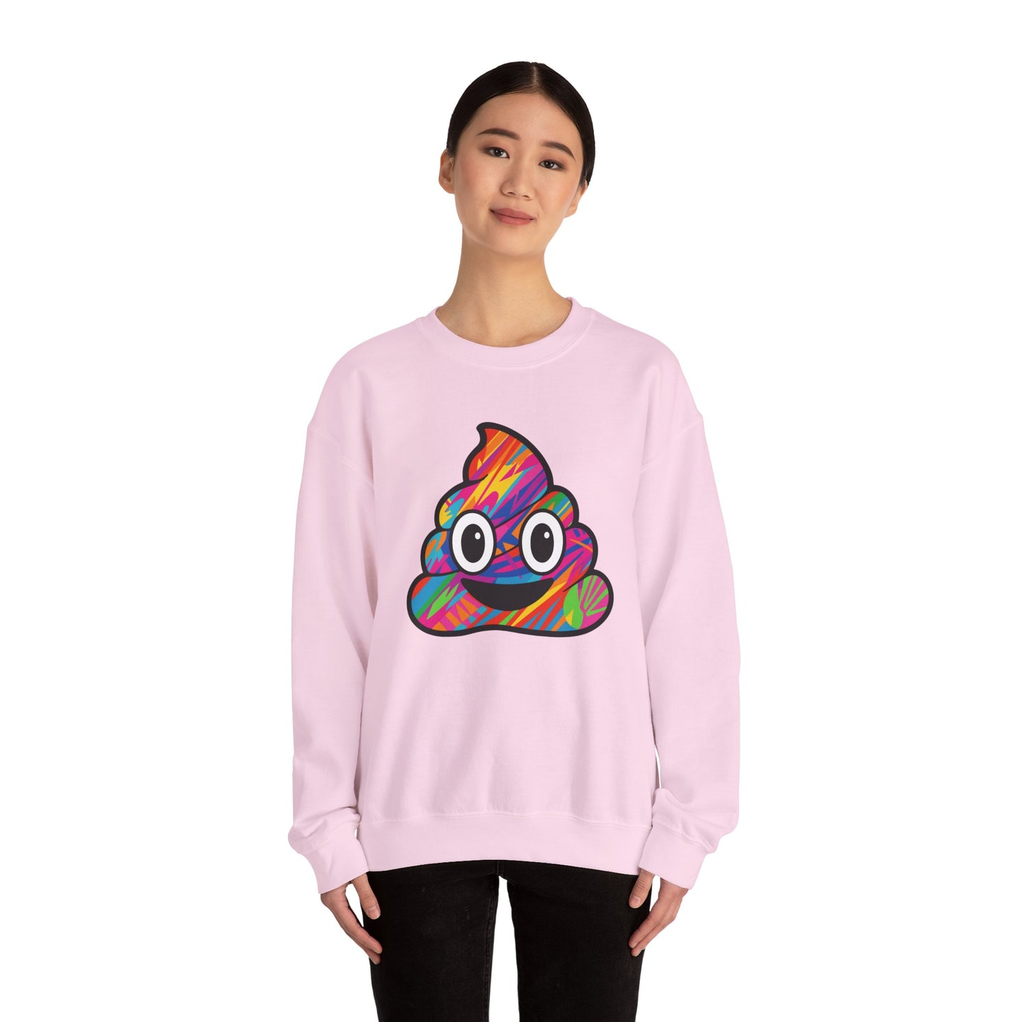 Colorful Emoji Crewneck Sweatshirt - Fun Unisex Design - Riff Raff Wear