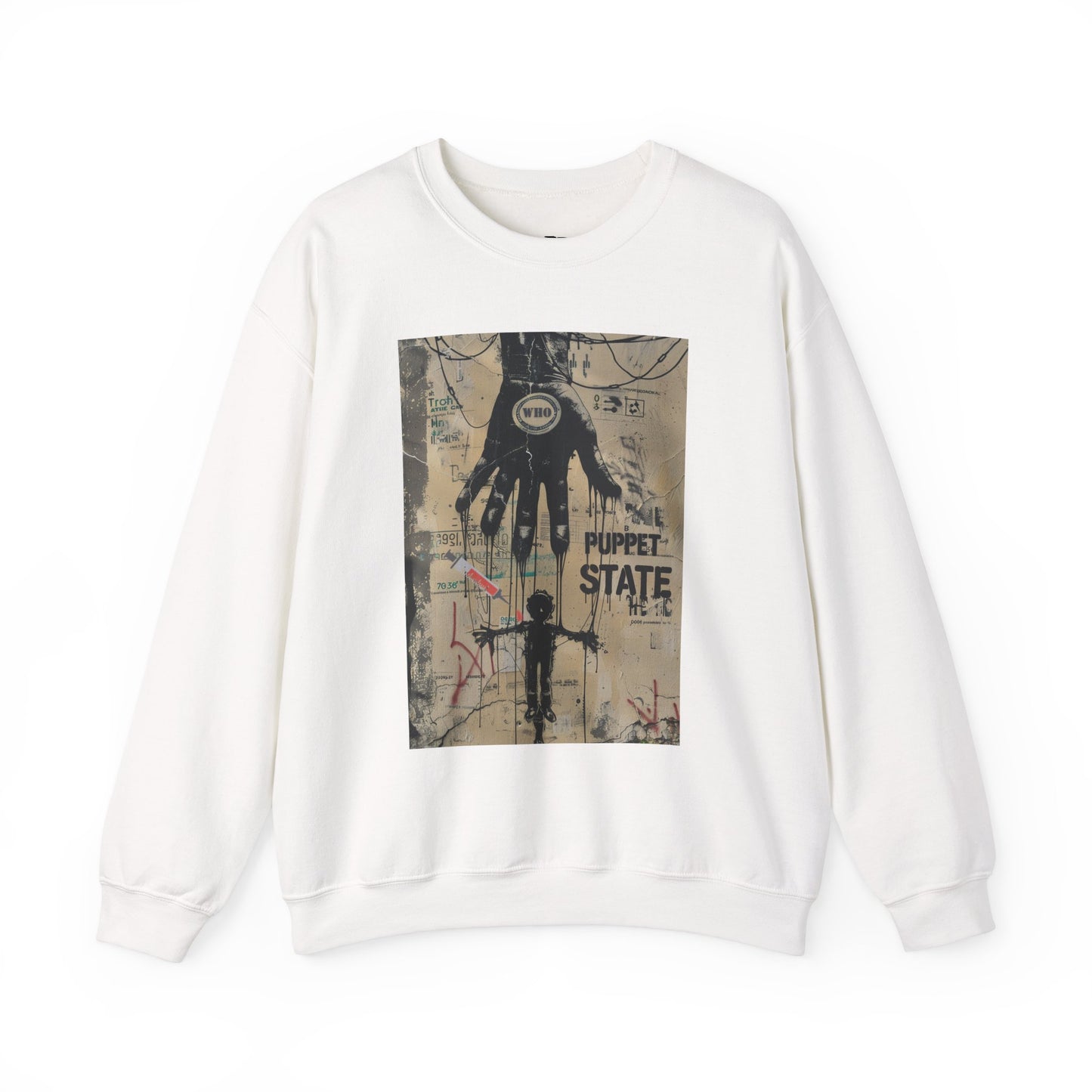 Artistic Puppet State Sweatshirt - Unisex Crewneck for Creative Souls - Riff Raff Wear