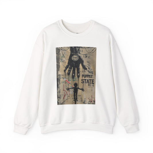 Artistic Puppet State Sweatshirt - Unisex Crewneck for Creative Souls - Riff Raff Wear