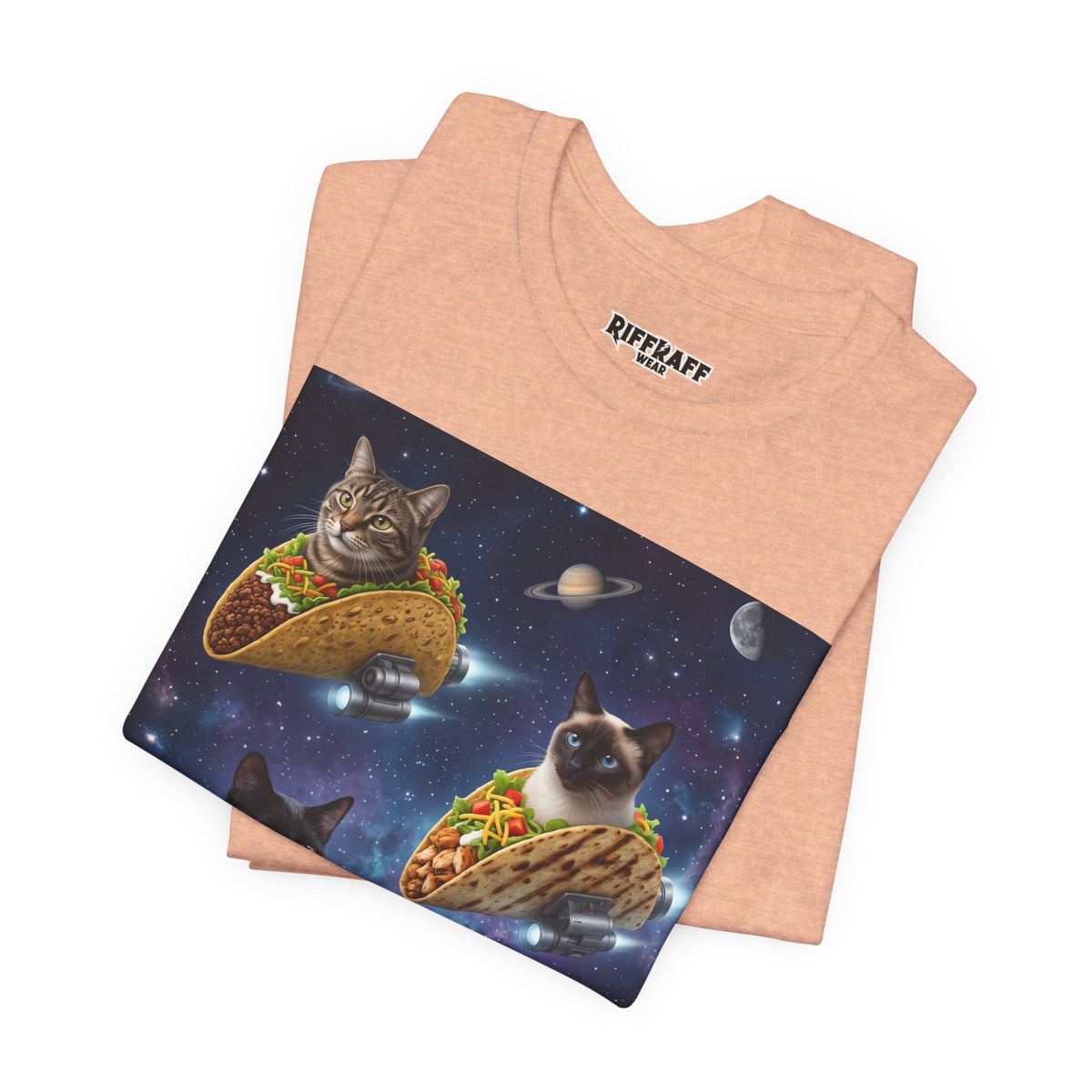 Cat Taco Space Tee  Funny Cosmic Cats in Tacos T-Shirt